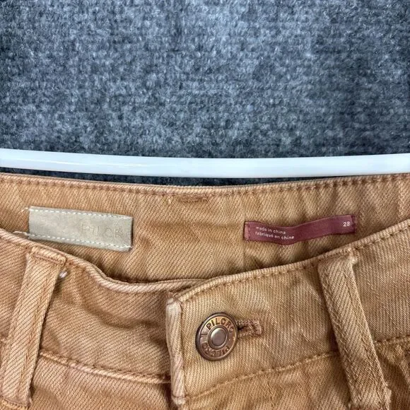 Pilcro The Breaker Pants Womens Size 28 Brown Relaxed High Rise Flawed - Picture 3 of 12
